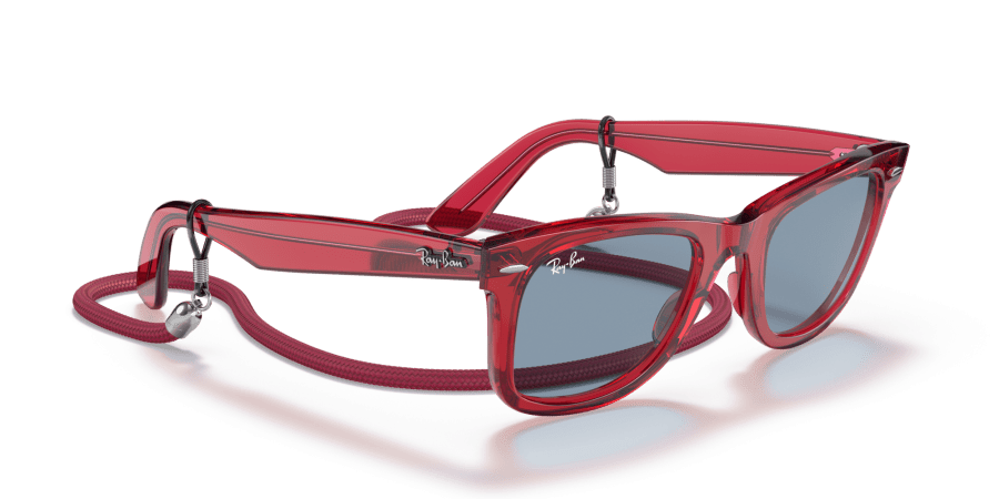 Ray-Ban - RB2140 - Wayfarer -  661456 - Rosso Trasparente - immagine 3