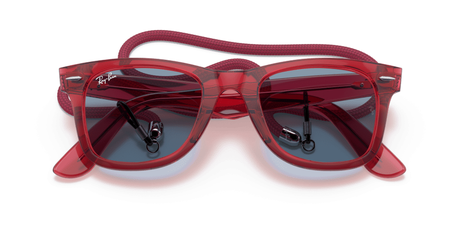 Ray-Ban - RB2140 - Wayfarer -  661456 - Rosso Trasparente - immagine 6