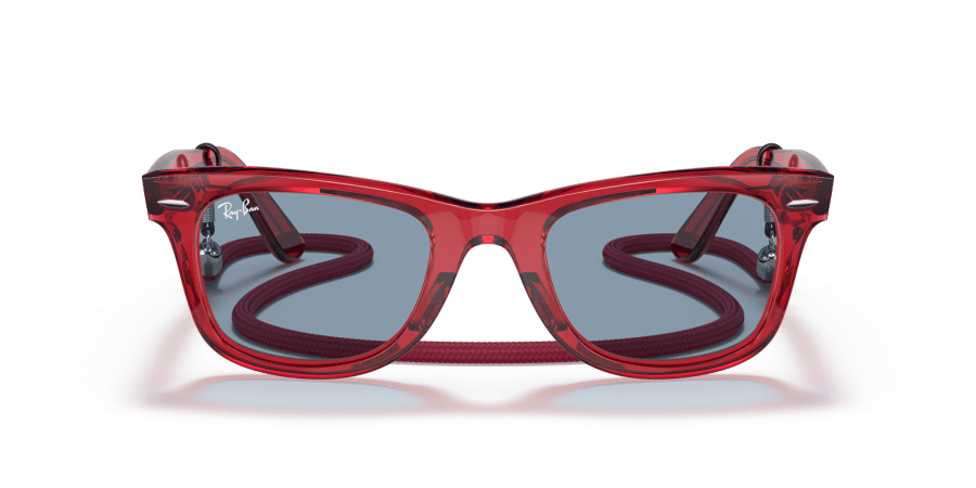 Ray-Ban - RB2140 - Wayfarer -  661456 - Rosso Trasparente - immagine 2