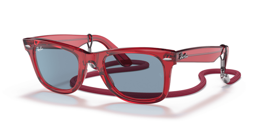 Ray-Ban - RB2140 - Wayfarer -  661456 - Rosso Trasparente