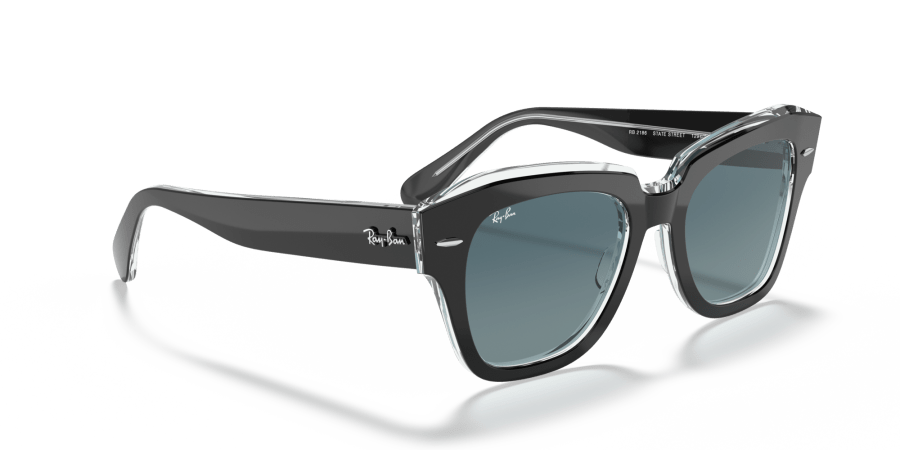 Ray-Ban - RB2186 - State street -  12943M - Nero su trasparente - immagine 3