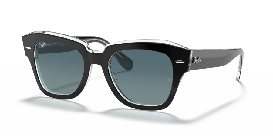 Ray-Ban - RB2186 - State street -  12943M - Nero su trasparente