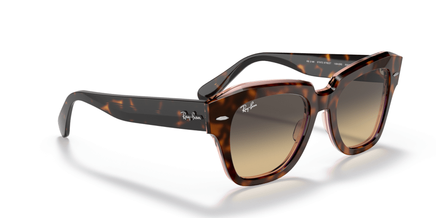 Ray-Ban - RB2186 - State street -  1324BG - Havana su rosa trasparente - immagine 3