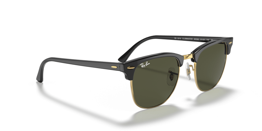 Ray-Ban - RB3016 - Clubmaster - W0365 - Nero su oro - immagine 3