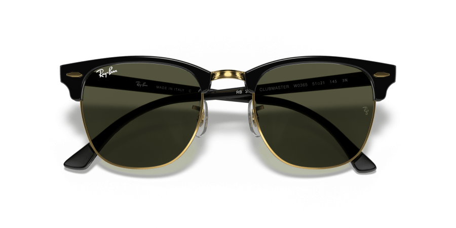 Ray-Ban - RB3016 - Clubmaster - W0365 - Nero su oro - immagine 6